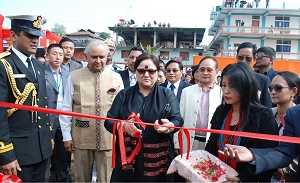 The First Lady of the State Smt Jyotsna Sharma inaugurating the �Food Festival� organised as part of the 29th Statehood Day celebration at Indira Gandhi Park, Itanagar on February 20, 2015.